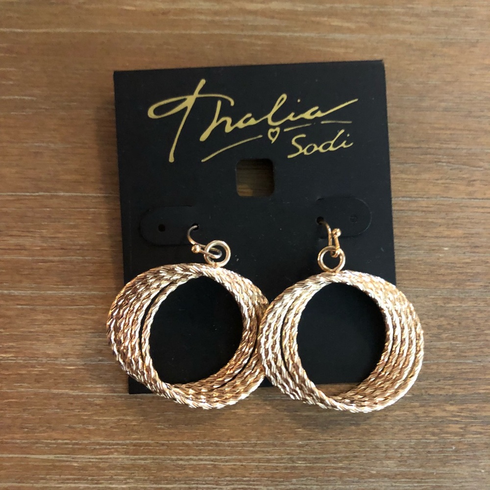 Thalia Sodi Gold Colored Earrings (NWT)